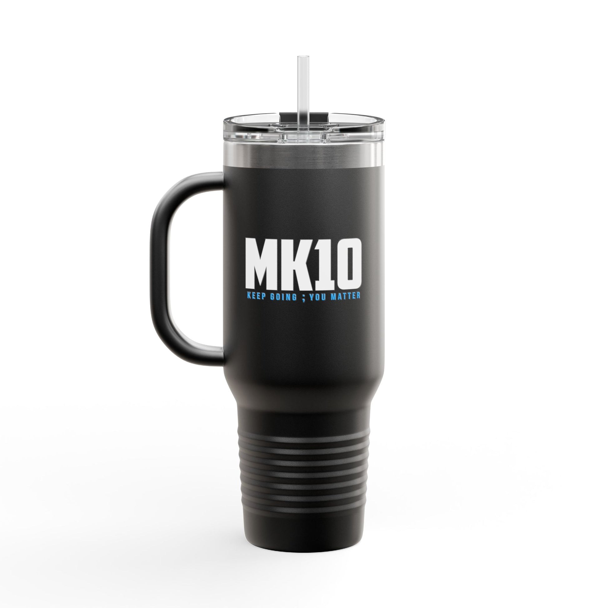 40oz Insulated Travel Mug — 'MK10 Bold Matte Tumbler